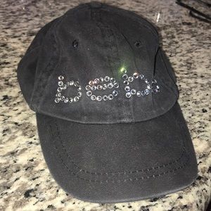 Black Bebe rhinestone hat