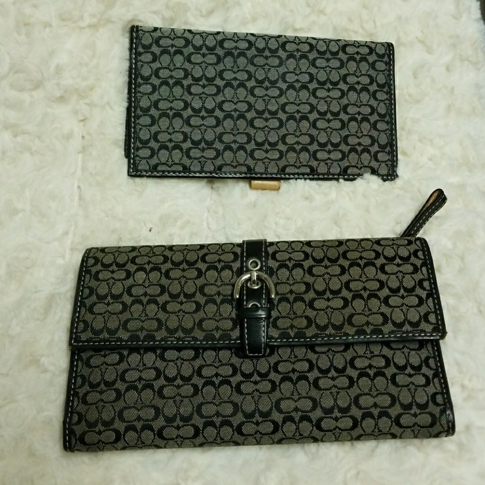 COACH Monogram Wallet With Checkbook