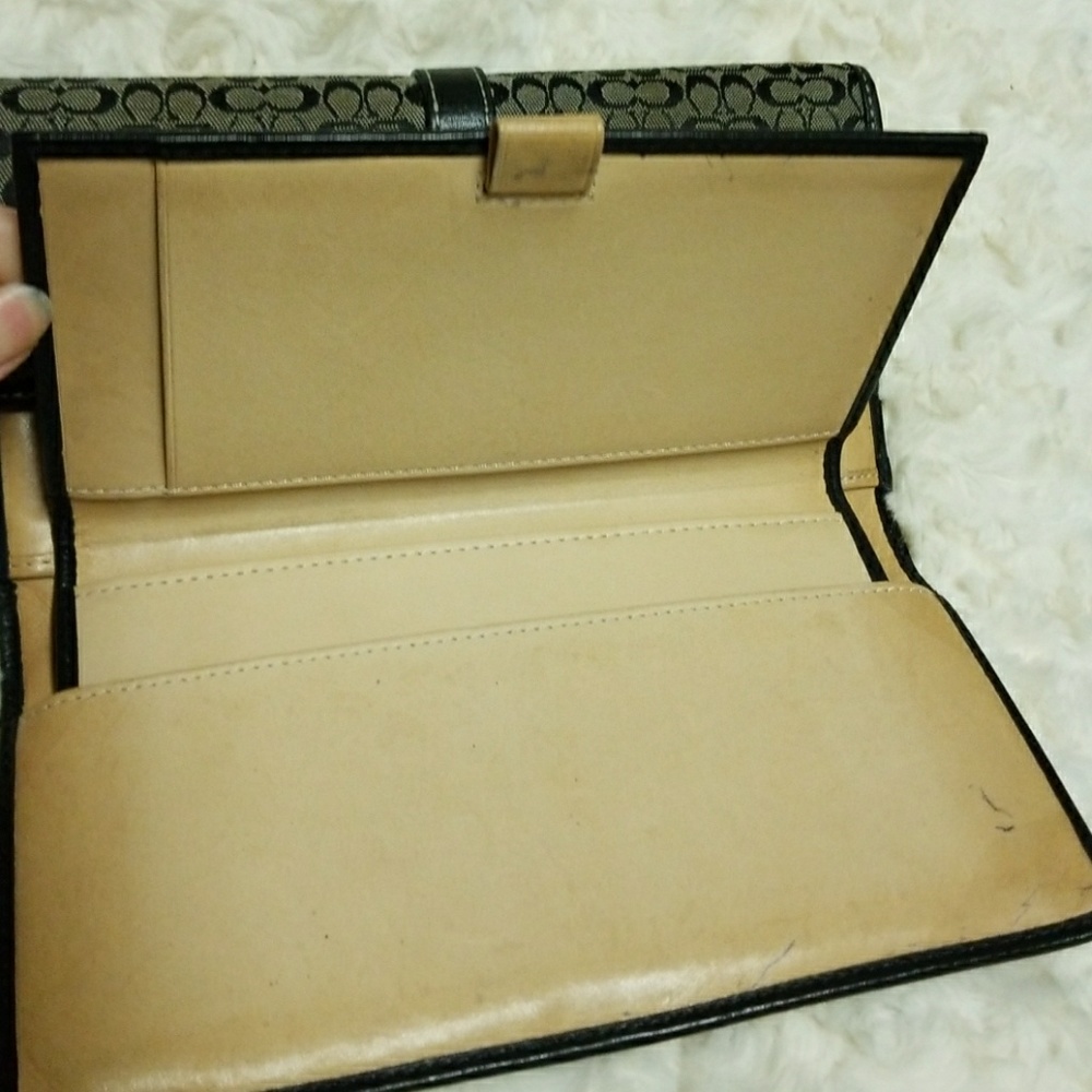 COACH Monogram Wallet With Checkbook - Picture 3 of 4