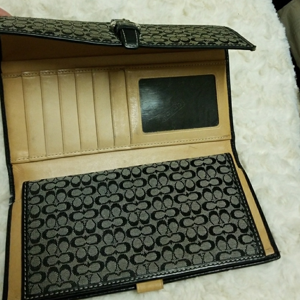 COACH Monogram Wallet With Checkbook - Picture 4 of 4