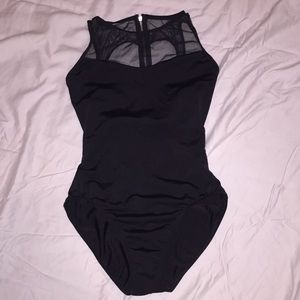 Strapped zipper back Natalie Leotard