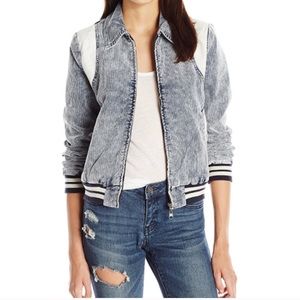 Billabong Mas Olas Acid Wash Bomber Jacket