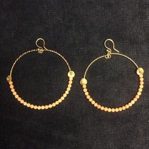 Chan Luu silver earrings with pink stones