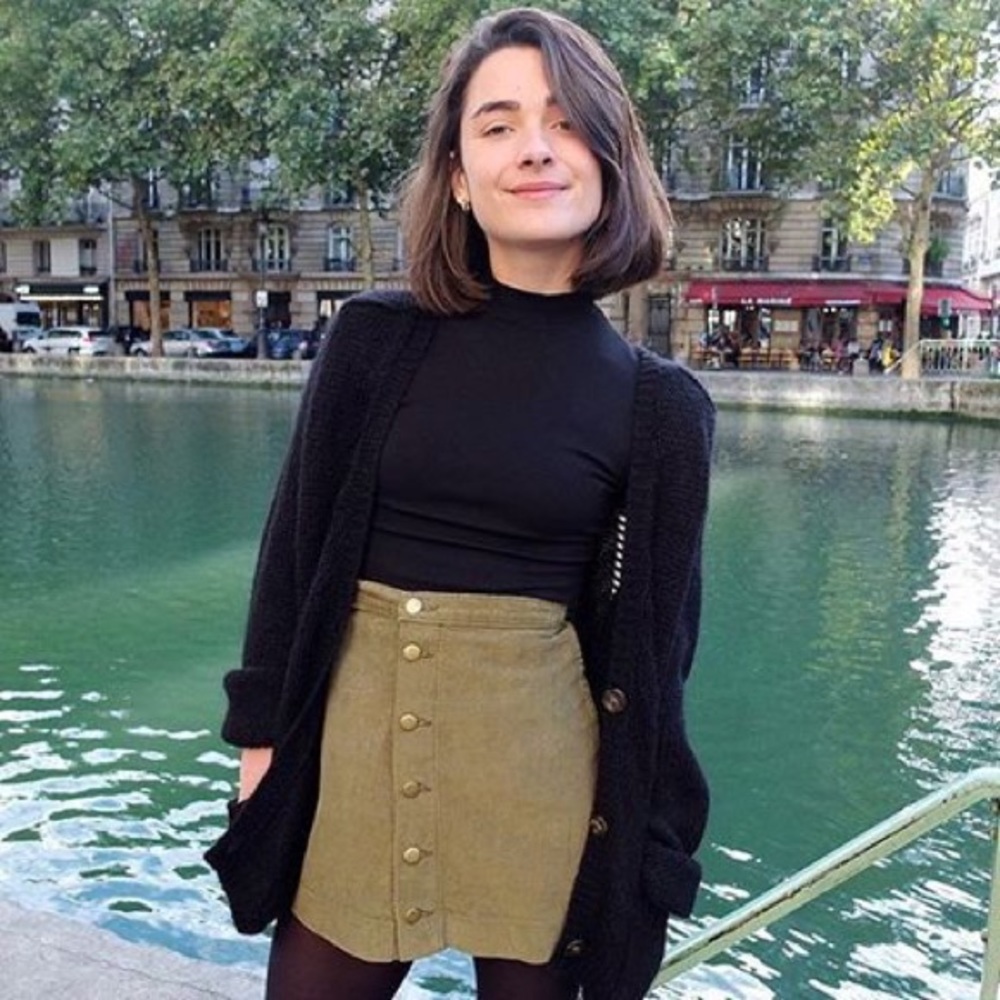 *SOLD* American Apparel Corduroy Button Down Skirt