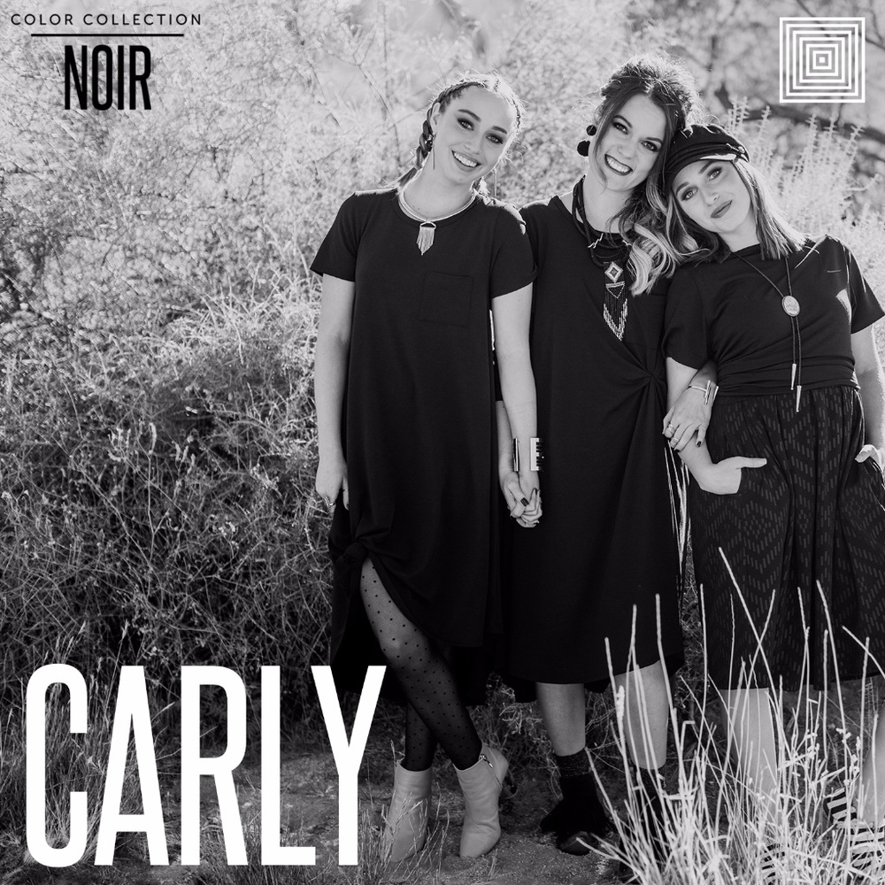 LuLaRoe Solid Black Carly - Picture 2 of 4
