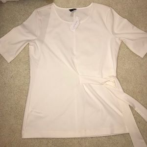 Anne Taylor cream tie top