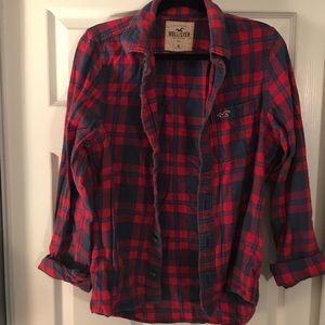 Hollister Red and Blue Flannel