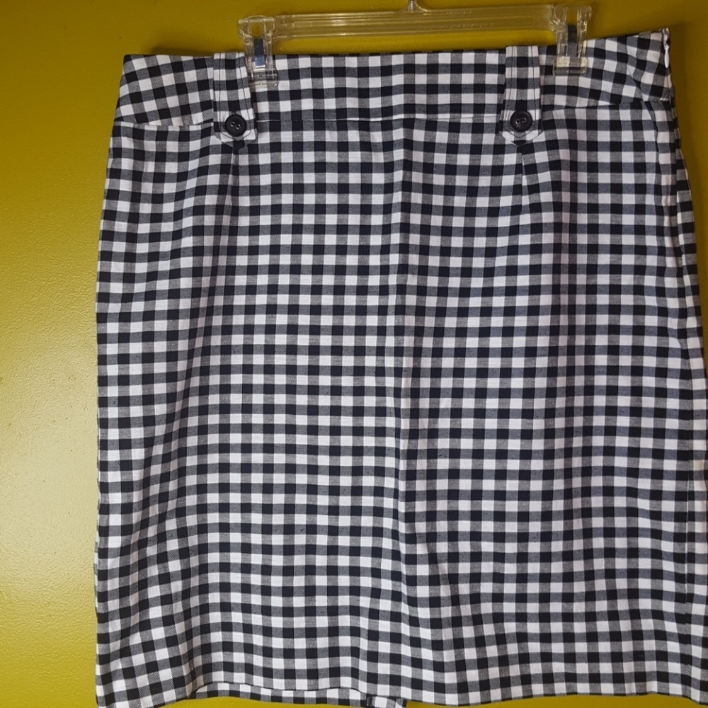 Gingham pencil skirt