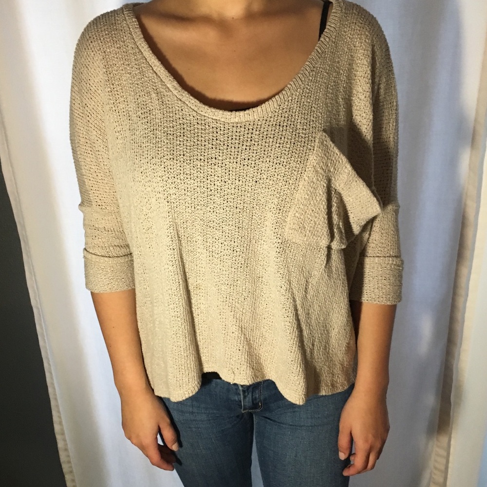 Beige Oversized Sweater