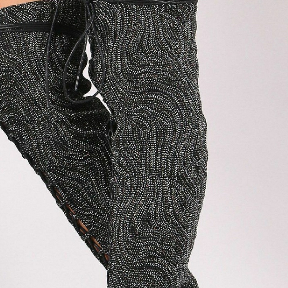 ♨💥5-STARS 💥Slizzing Glitter Over the Knee Boots - Picture 3 of 4