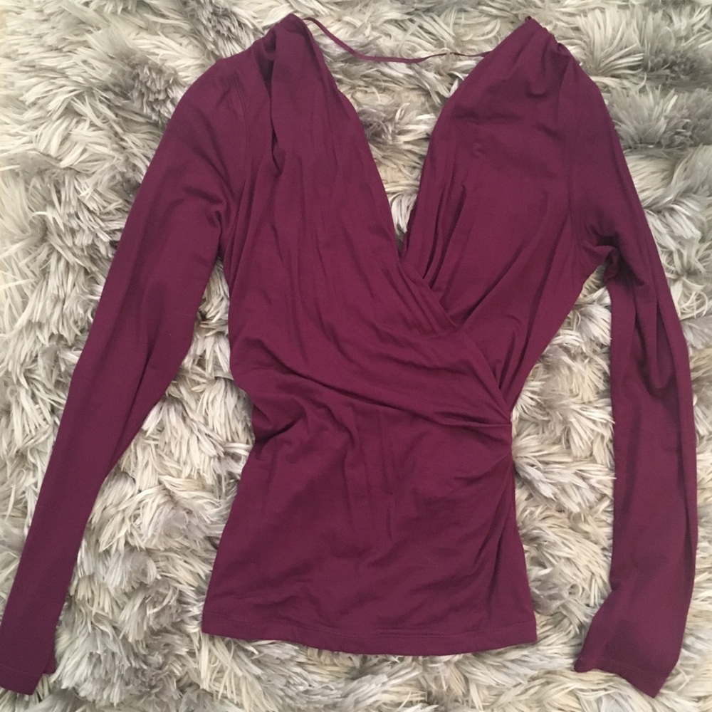 Free People Plum Wrap Long Sleeve