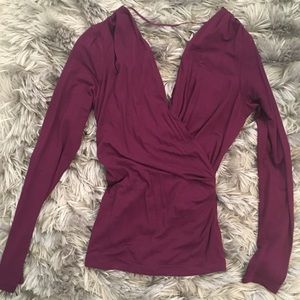 Free People Plum Wrap Long Sleeve