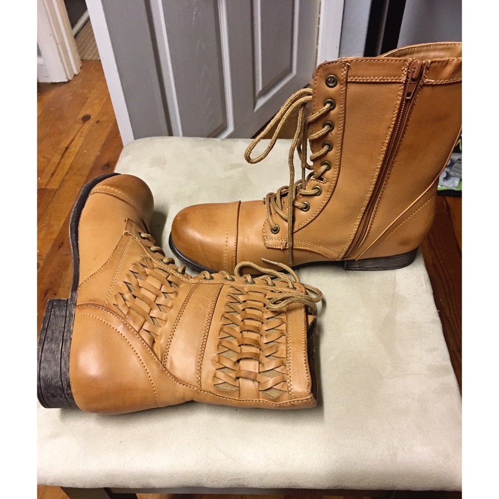 BAMBOO Braided Combat Boots