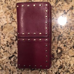 Michael Kors wallet in dark cabernet.