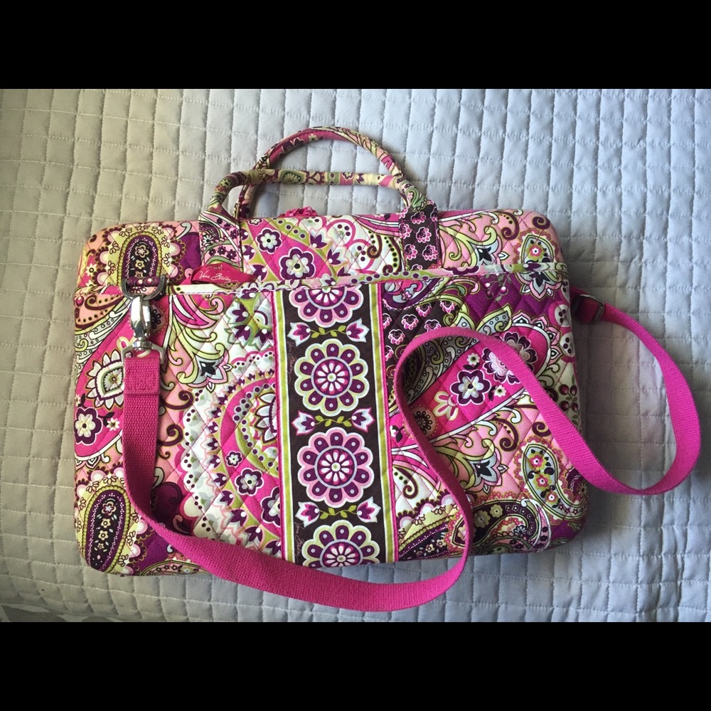 Vera Bradley Laptop Bag in Very Berry Paisley