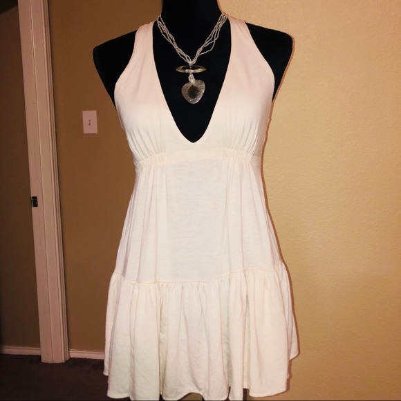 ❤️LaRok Ivory Sleeveless Deep VNeck Top Sz XS - Picture 5 of 8