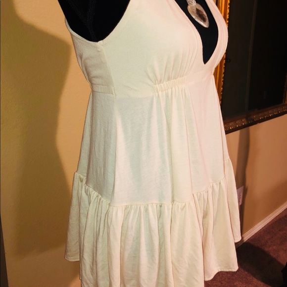 ❤️LaRok Ivory Sleeveless Deep VNeck Top Sz XS - Picture 6 of 8