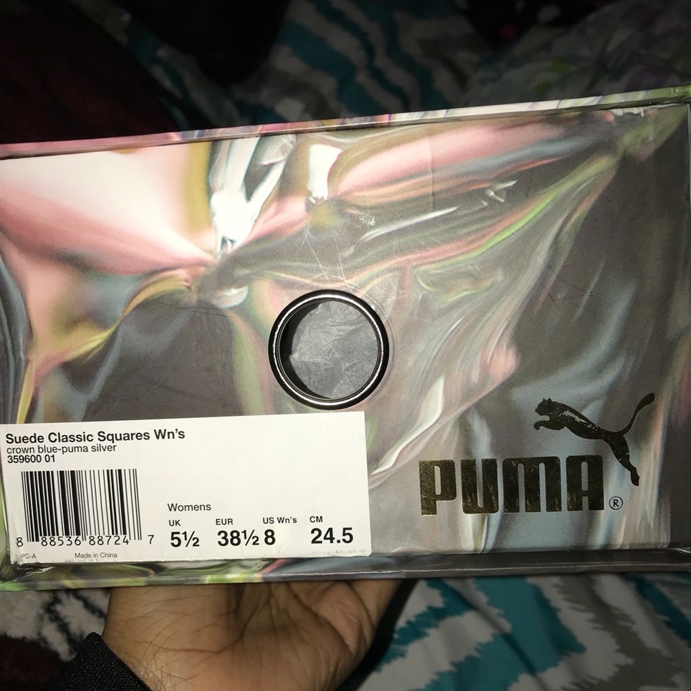 Navy blue Puma shoes