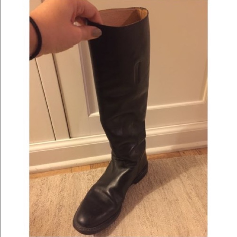 Church's brand, black leather riding boots