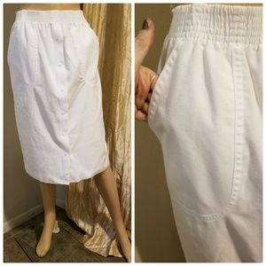 Authenticn 1950s white pencil skirt
