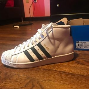 White and black adidas