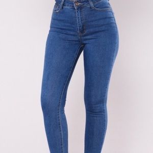 Fashion Nova Lariah Skinny Jeans - Blue