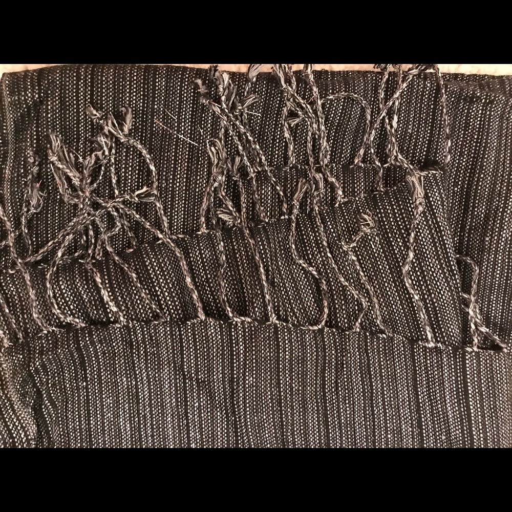 Black and silver shawl