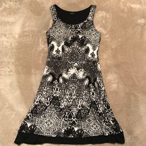 Black and white print dress