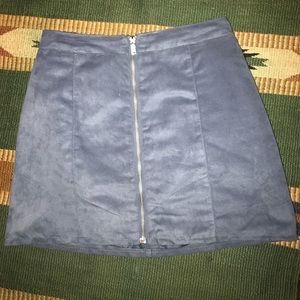 H&M Light Blue Zip Skirt 4
