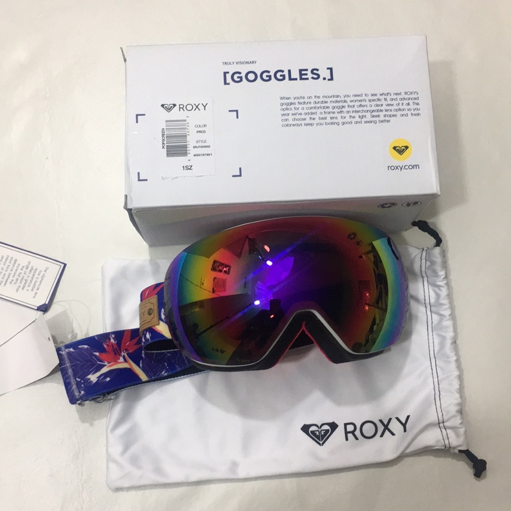 NWT POPSCREEN ROXY SNOWBOARD GOGGLES RETAIL $100