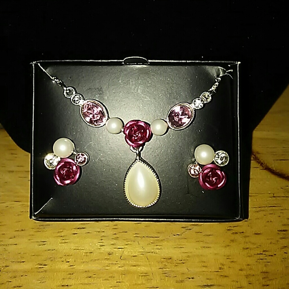 Fit For a Princess Necklace and Earring set