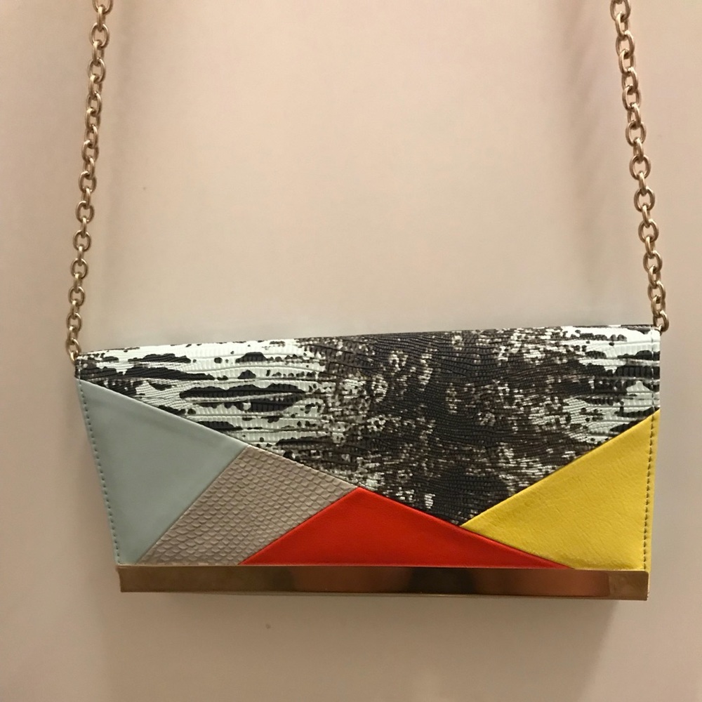 Multi colored clutch