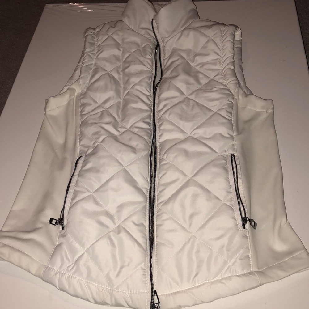 Quilted White Vest