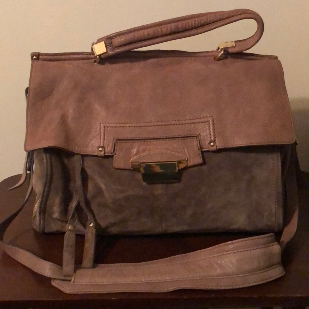 Kooba Tan Suede Satchel