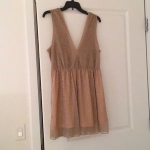 Tobi Gold Skater Dress