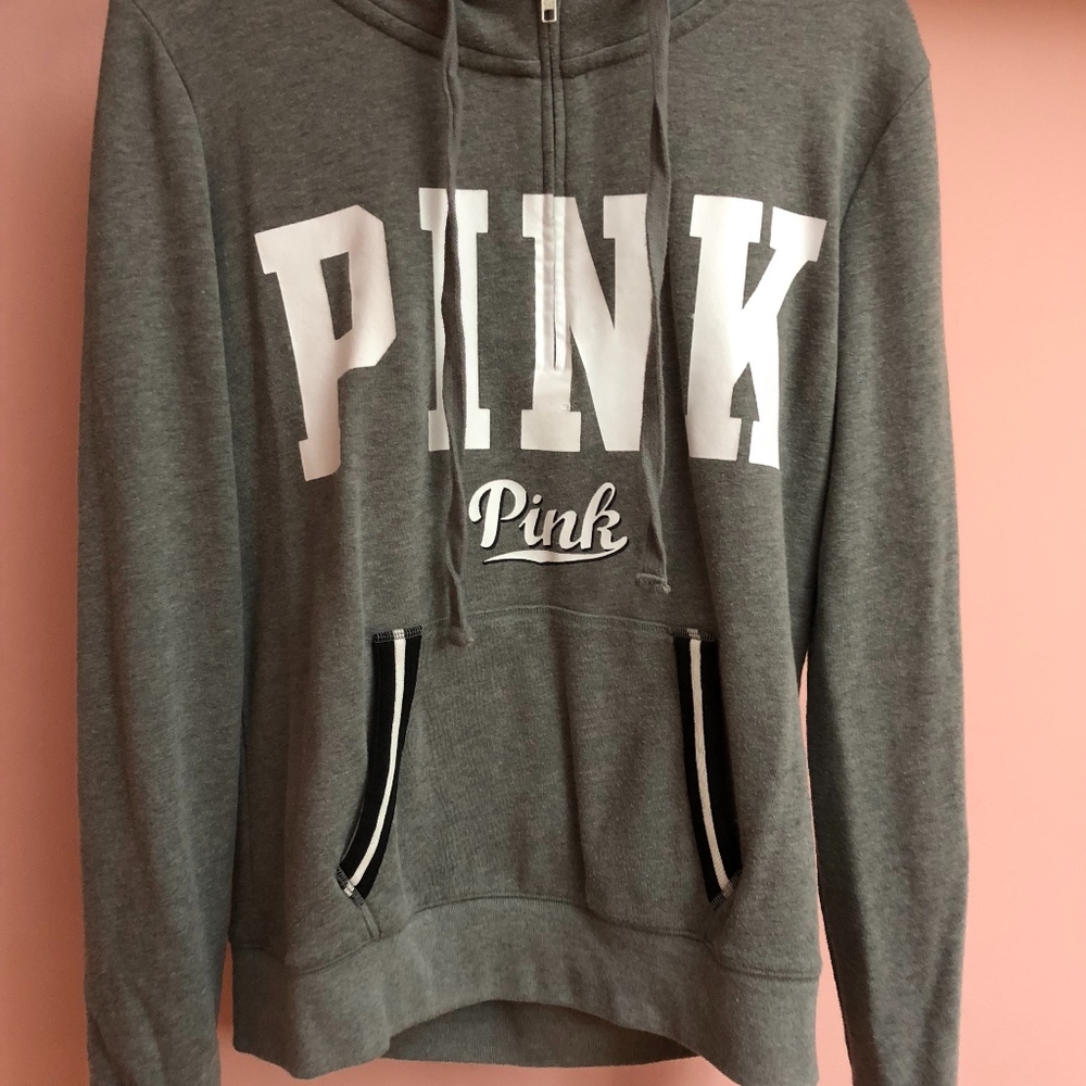 PINK quarter zip hoodie