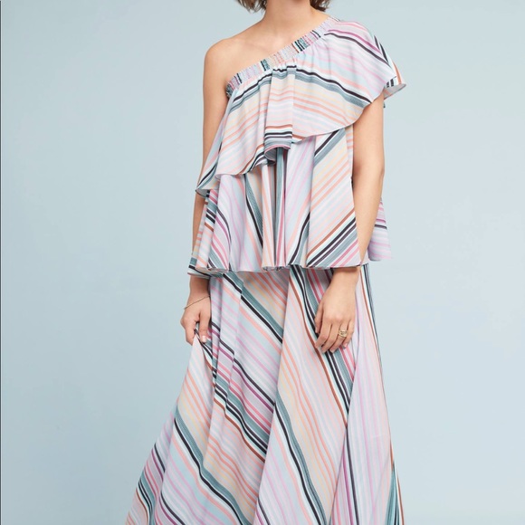 Anthropologie Dresses & Skirts - Rainbow Ruffled Maxi