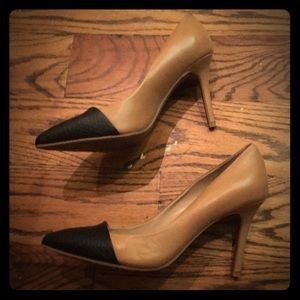 Audrey Brooke nude and black heels.