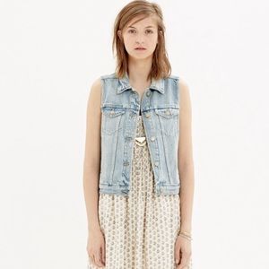 Madewell light denim vest
