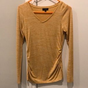 Yellow long sleeve V-Neck sweater from The Limited