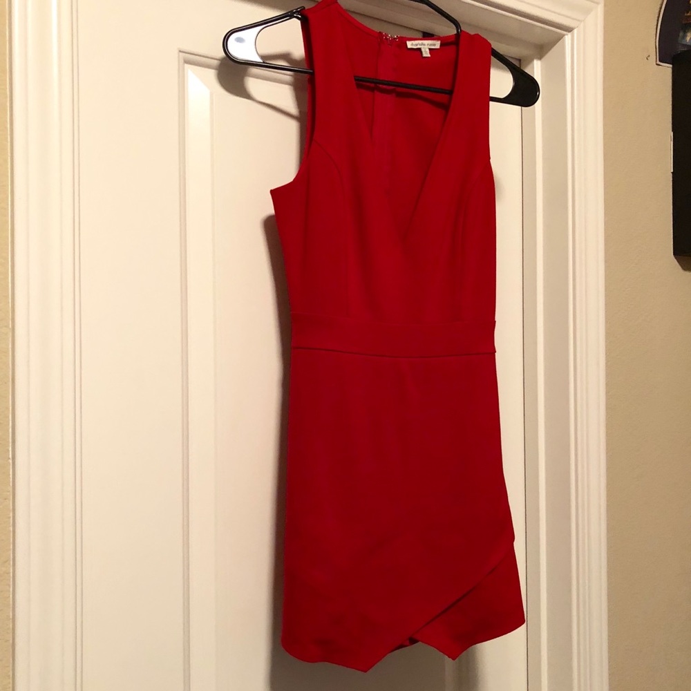 Charlotte Russe Red Asym Romper