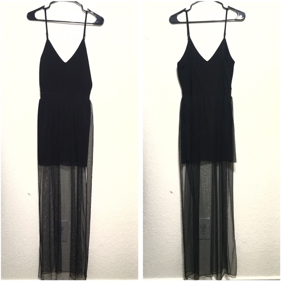 V-neck Bodysuit w/ Mesh Skirt - Picture 2 of 4