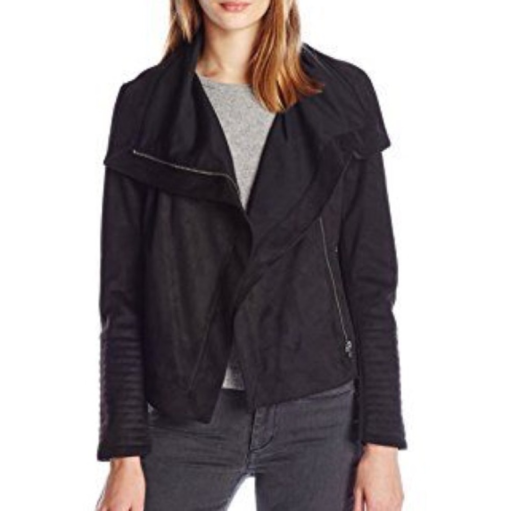 Lucky Brand Faux Suede Moto Jacket sz M