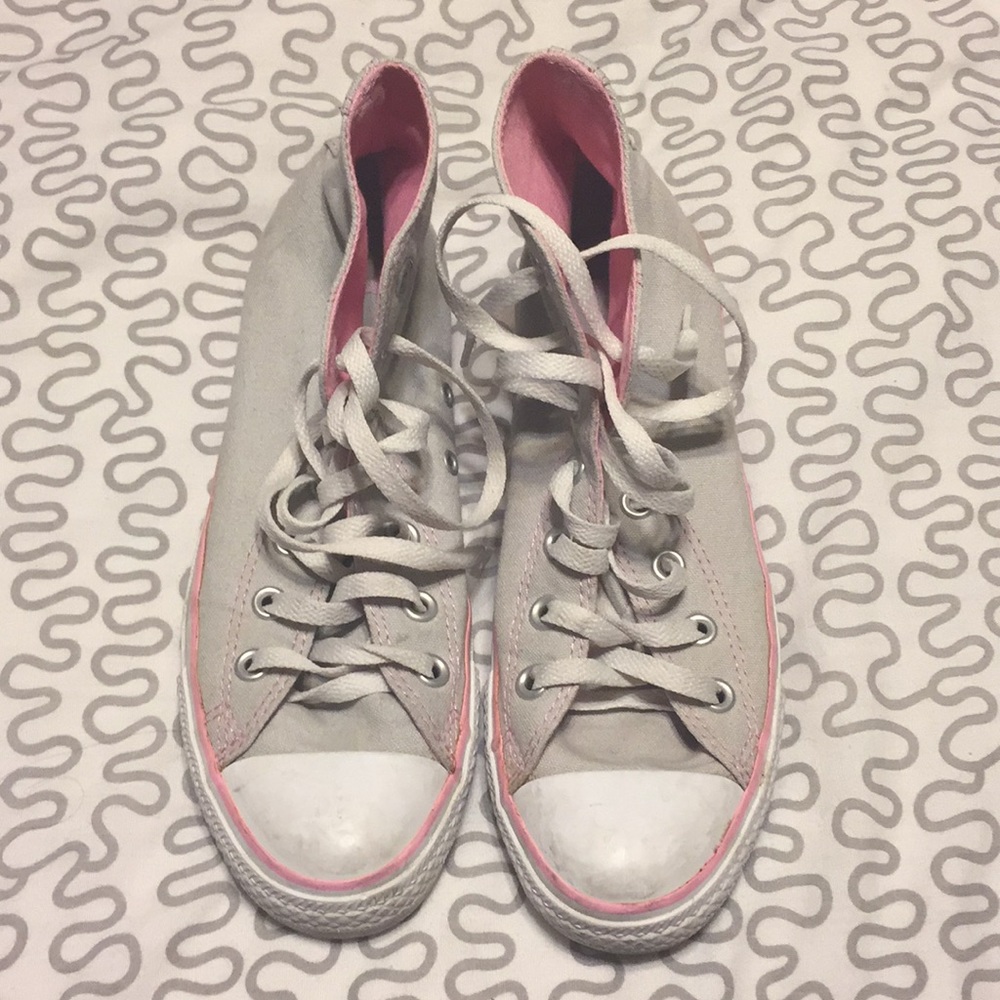 Grey & Pink Converse