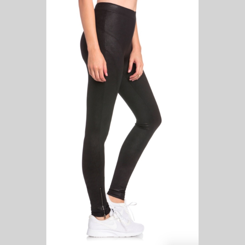 Black ankle zipper leggings - Picture 4 of 5