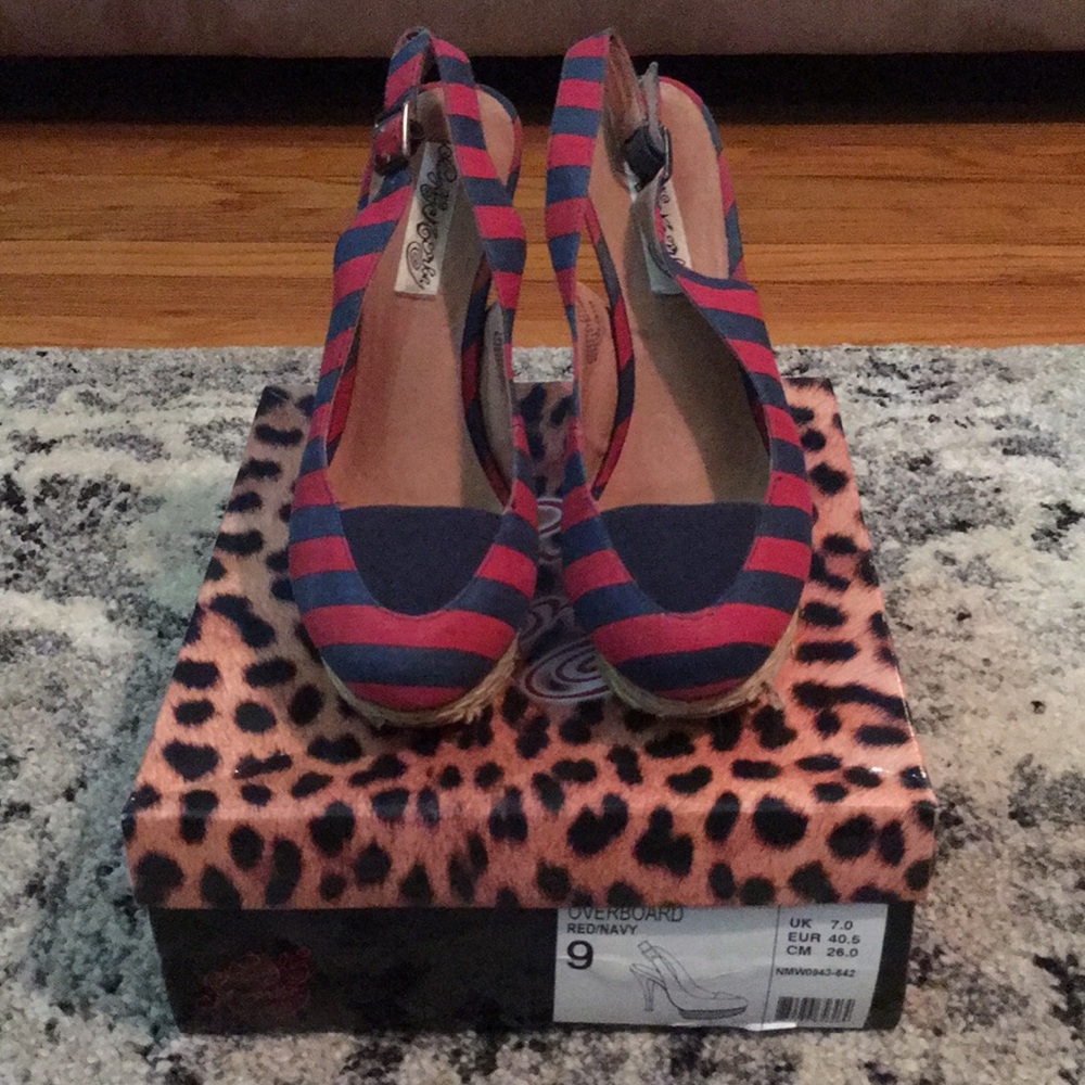 Navy and Red Naughty Monkey Heels!
