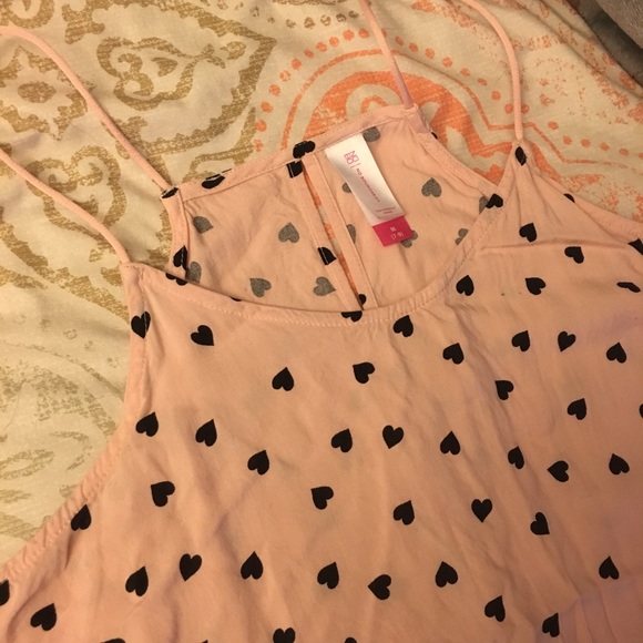 ( 2FOR15 ) Light pink with black hearts tunic - Picture 2 of 3
