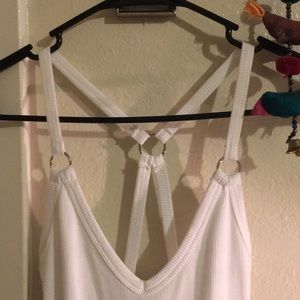 ✨White & Silver Hoop Bodysuit✨