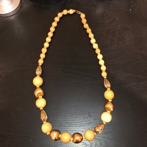 A wooden necklace