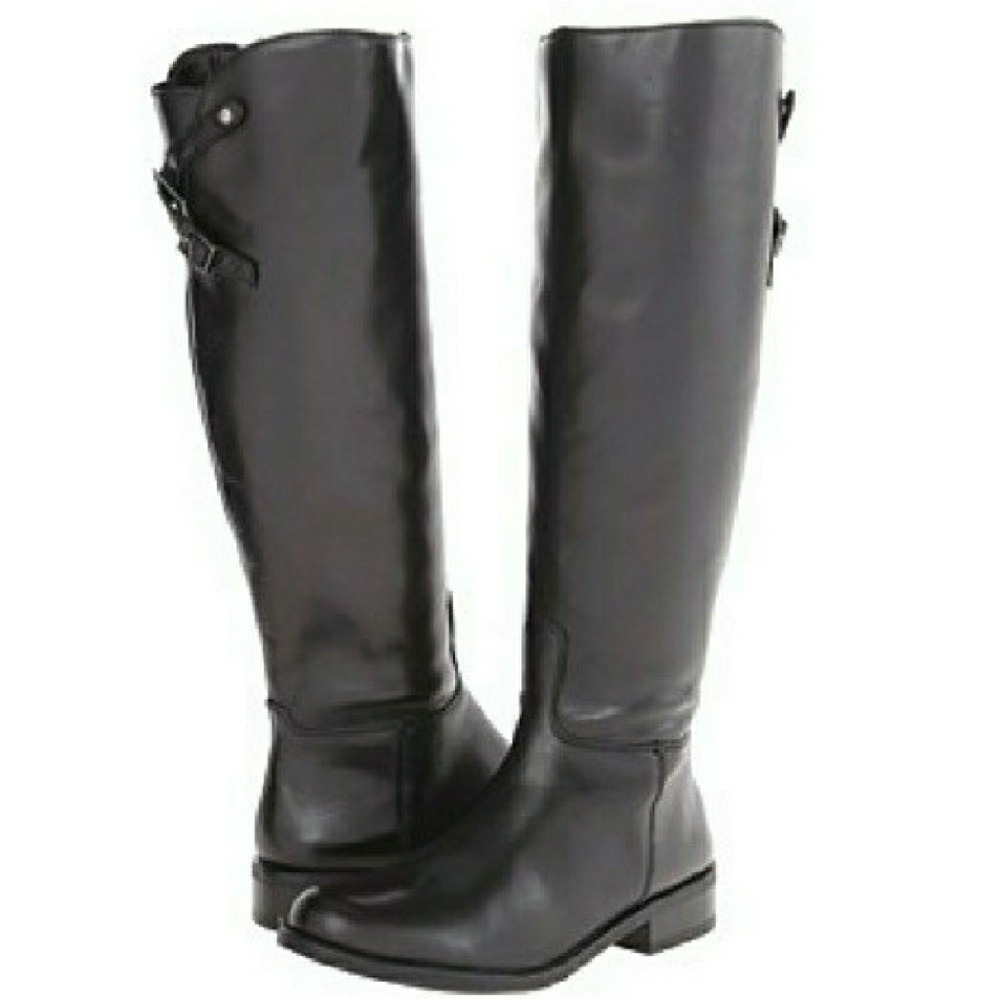 NWT VINCE CAMUTO WIDE CALF LEATHER BOOTS "Kadia"